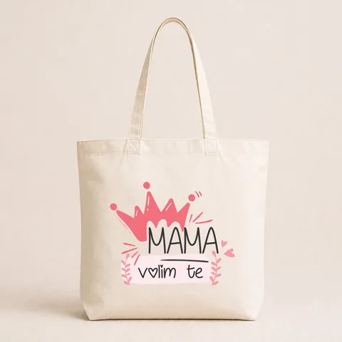 Mama volim te - Pamučni ceger – proizvod sa printom