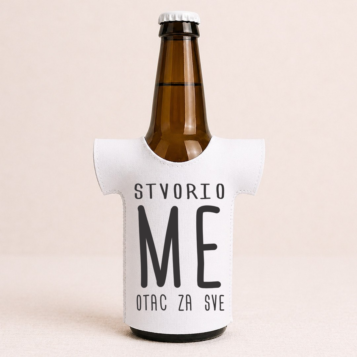 Stvorio me otac za sve - Majica za flaše – prikaz izdelka